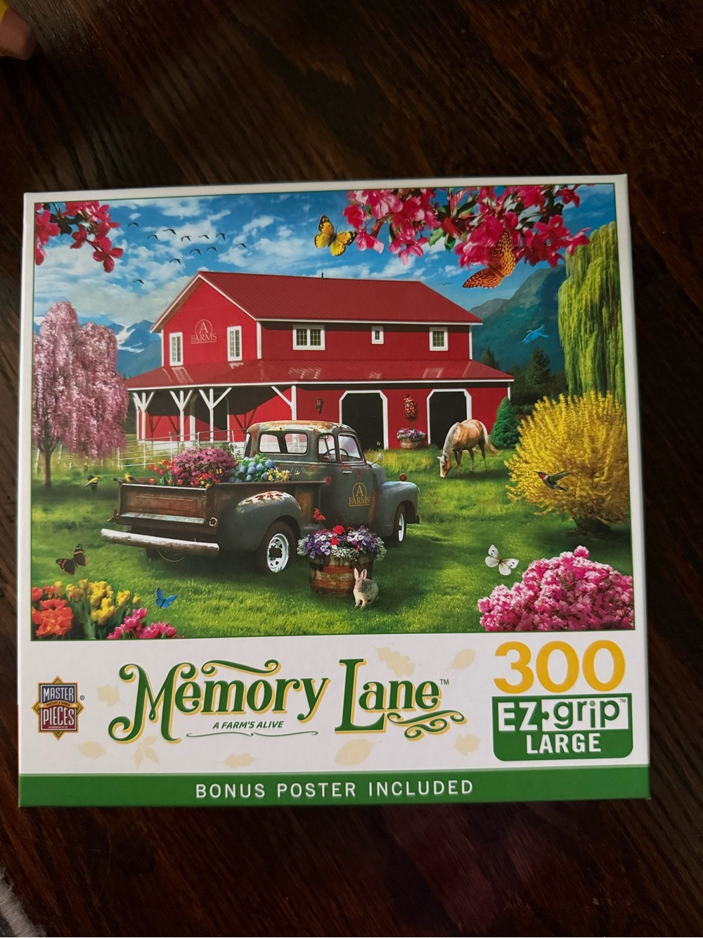 Memory Lane 'A Farm's Alive' Red Barn Wall Art Puzzle Print